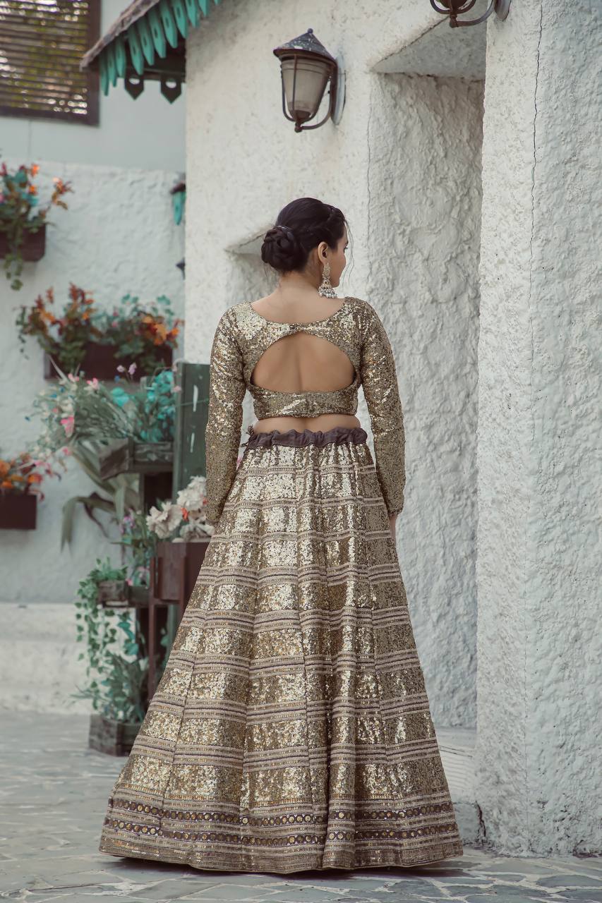 Pure Georgette Lehenga Choli with Dupatta