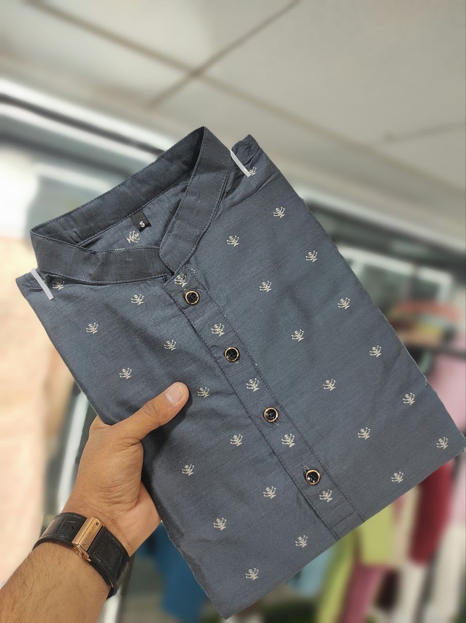 Grey color designer kurta online