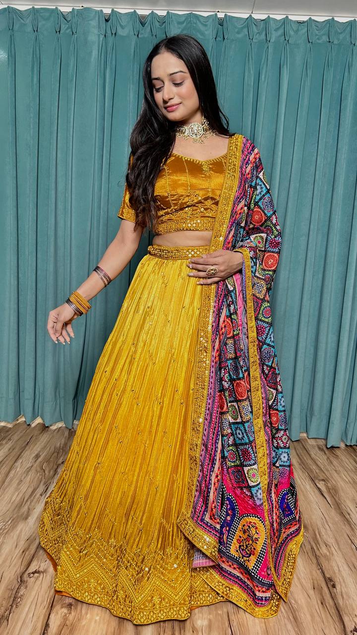 Yellow Lehenga for Haldi