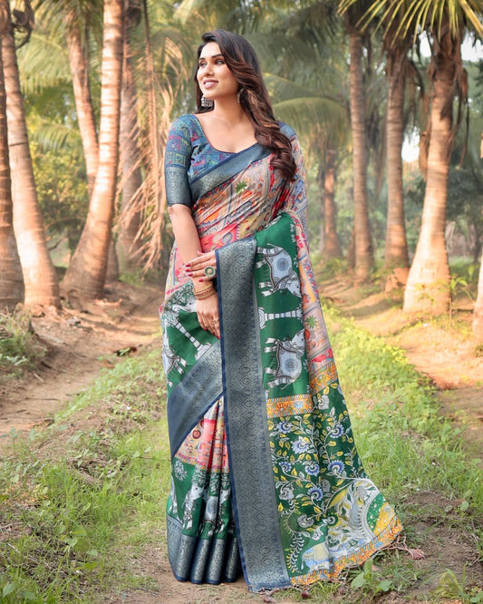 Multi color silk sarees with price