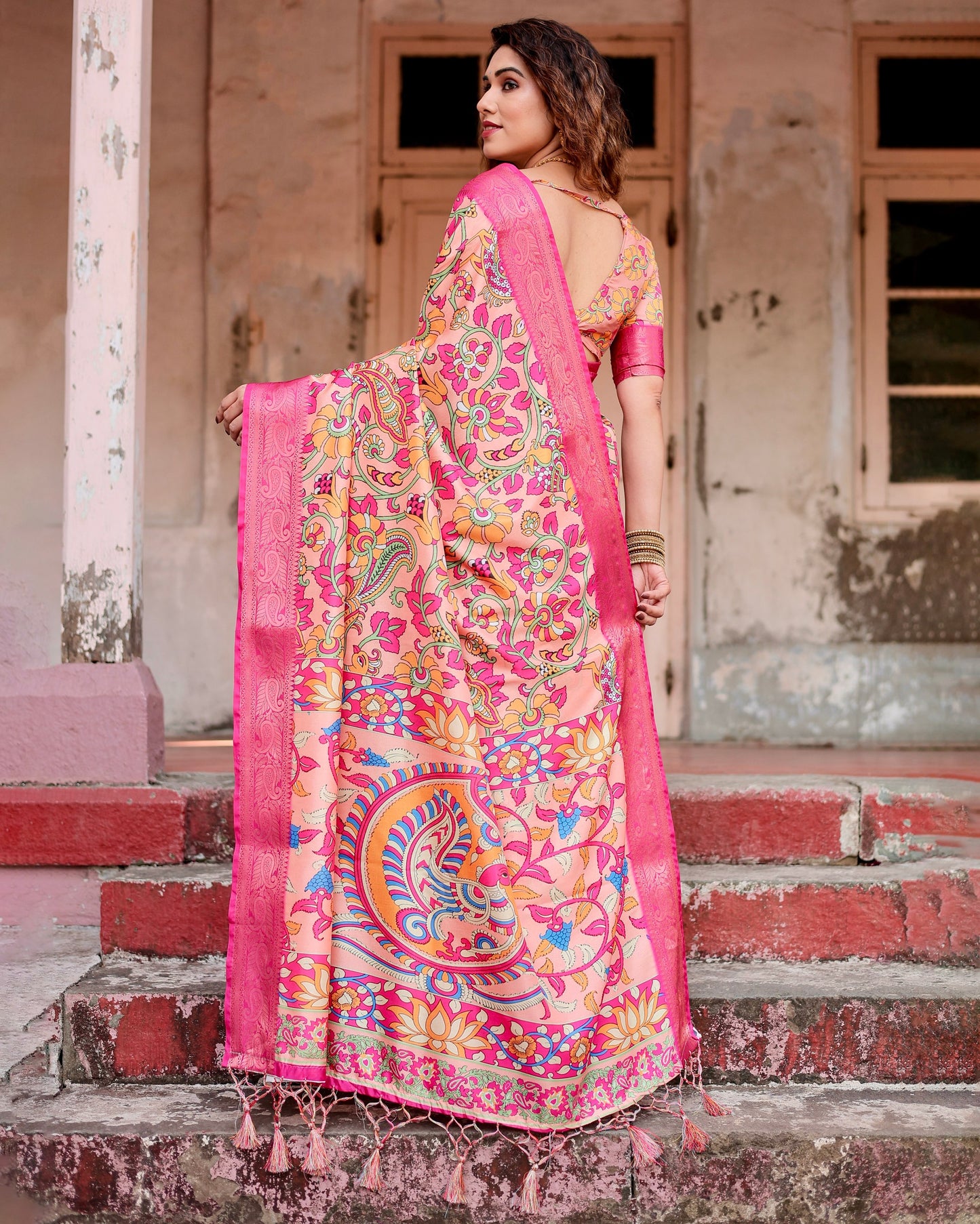 Baby Pink Soft Silk Saree