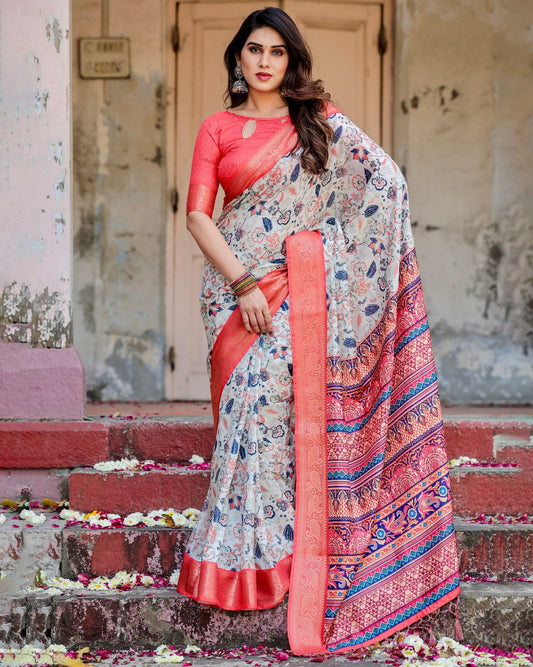 Luxurious Multi Color Indian Traditional Saree For Women