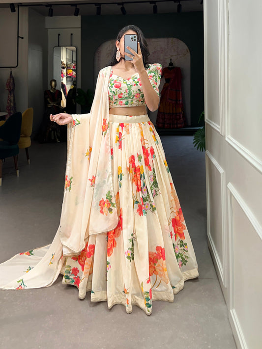 Floral lehenga for Wedding