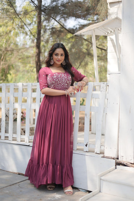 Designer gown for reception in india