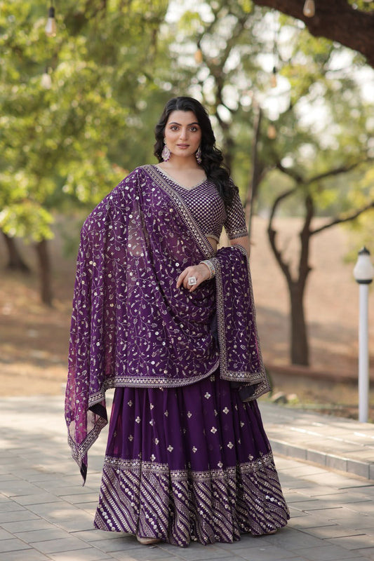 purple lehenga choli for bridal