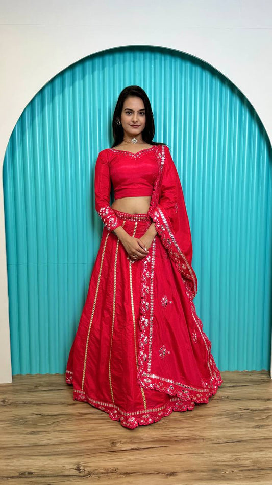 Designer Red color lehenga choli