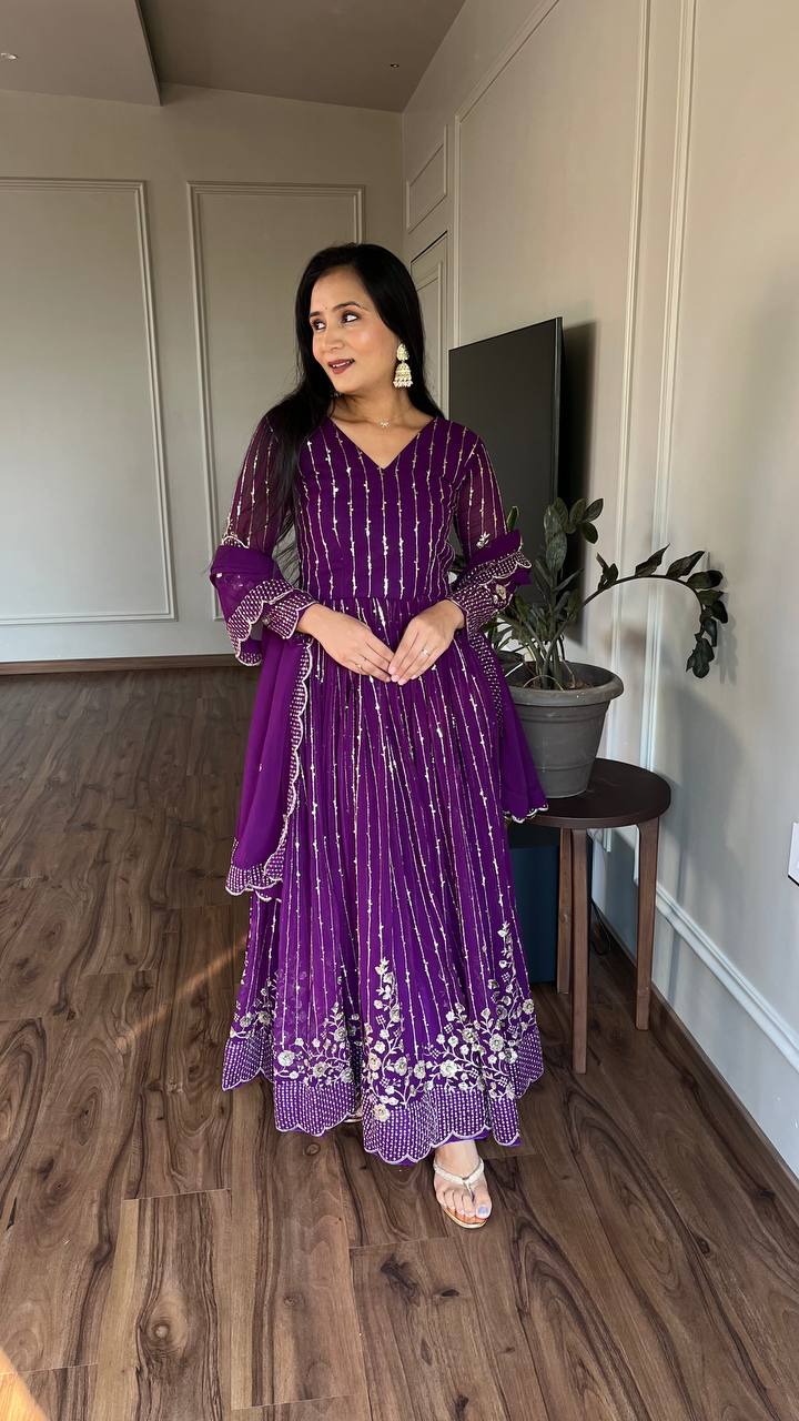 Purple Gown for Party