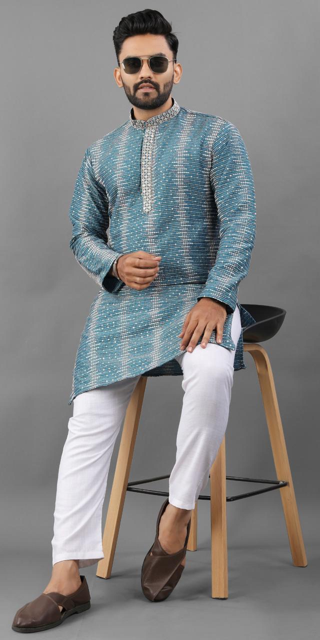 Rama color important kurta for men's