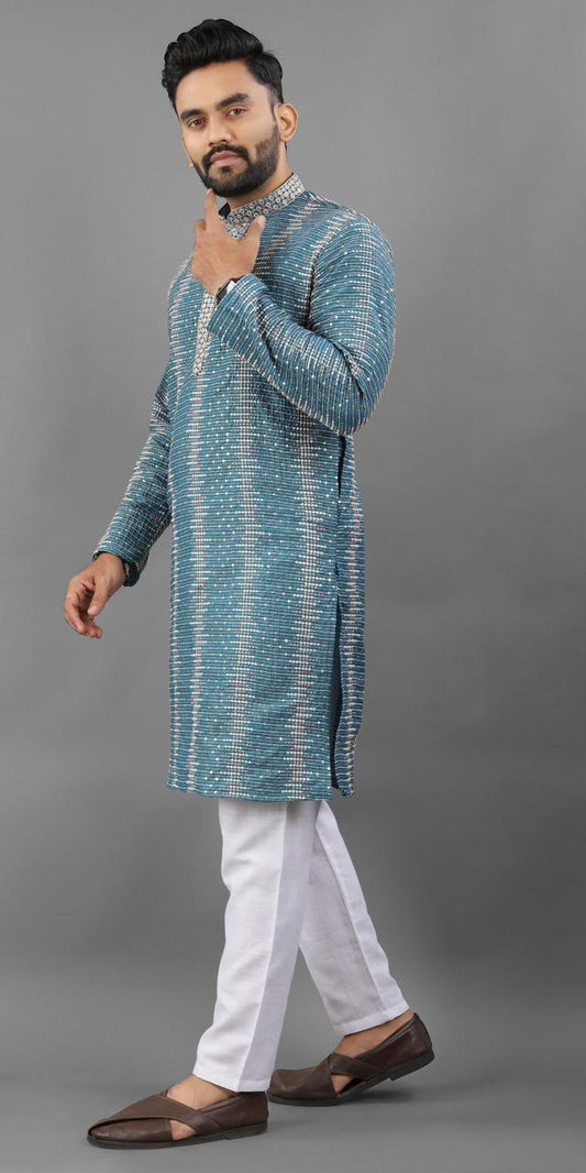Rama color important readymade kurta for men's