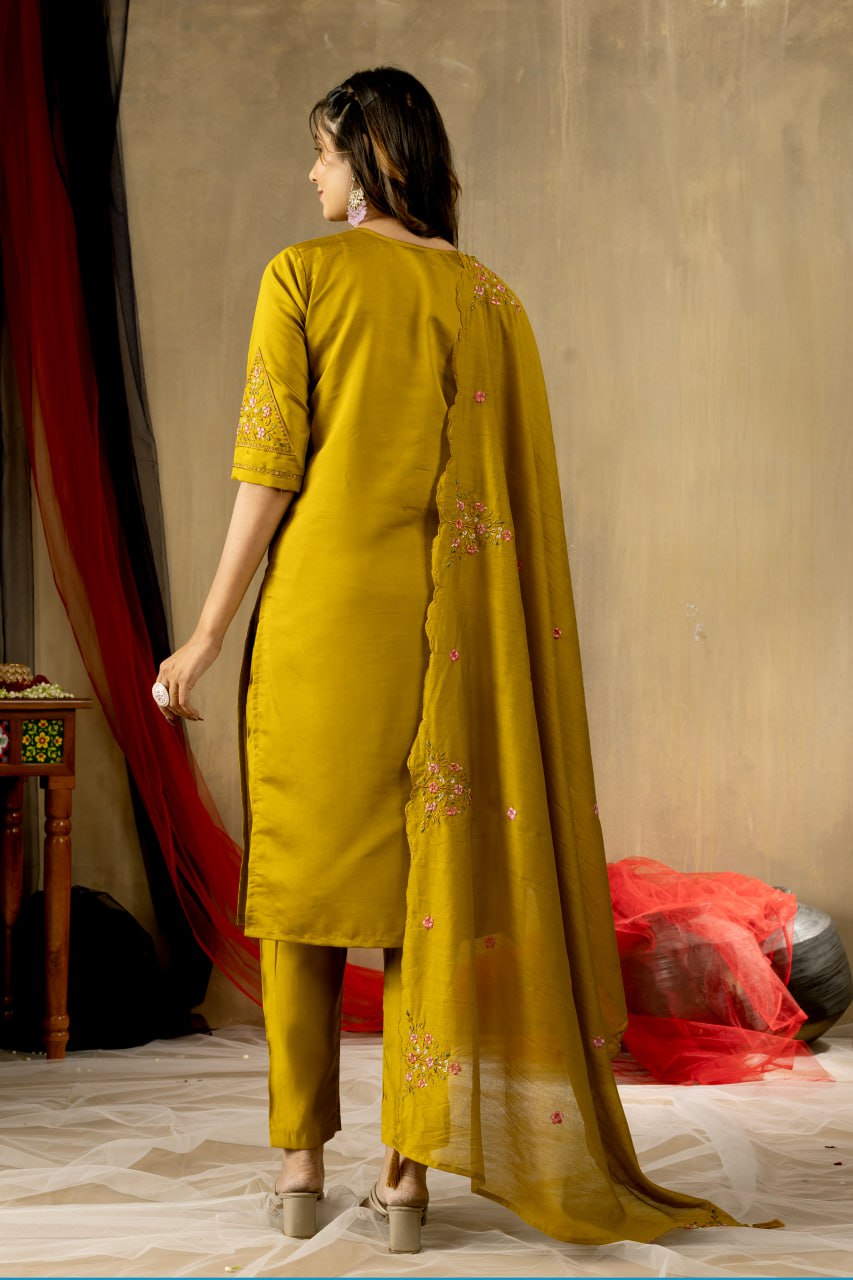 Yellow Palazzo Suit for Haldi