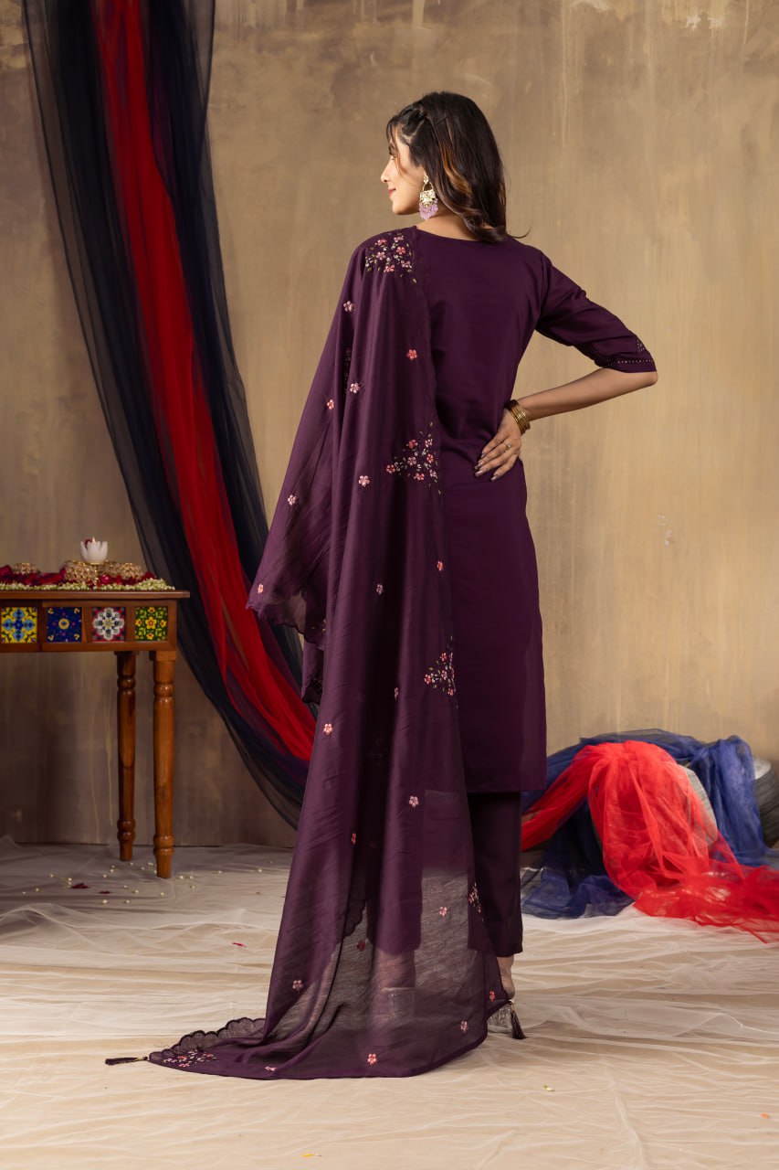 Party wear roman silk salwar suit with online
