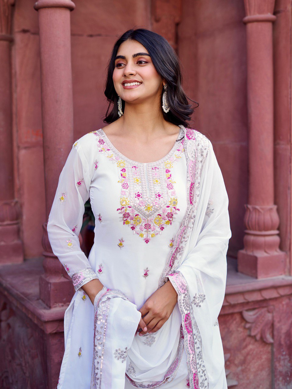 White Sharara Suit design