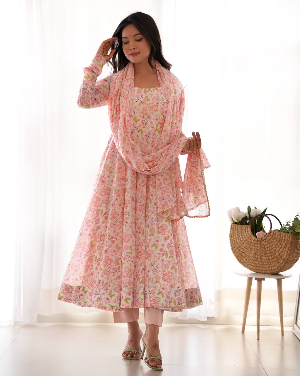 Readymade printed gown