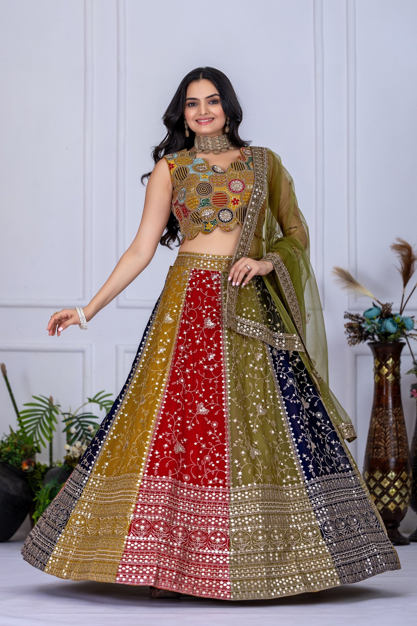 Pure Georgette Lehenga Choli With Dupatta USA