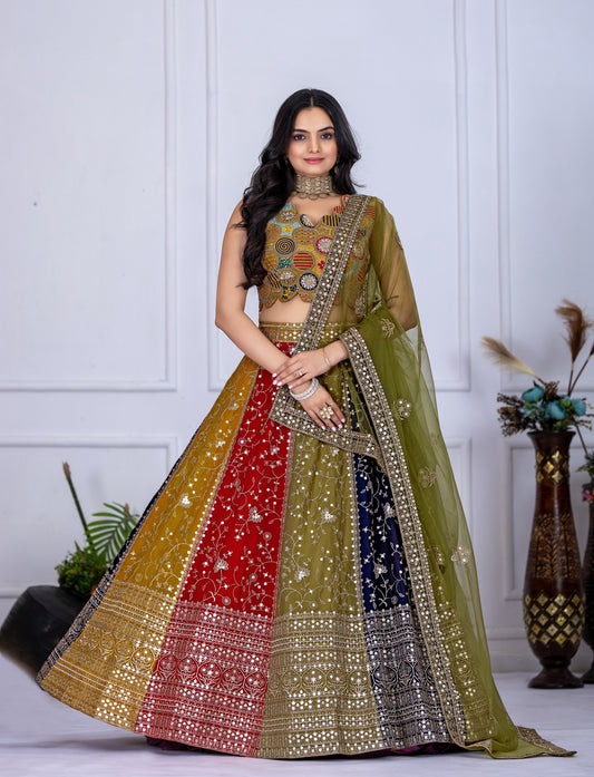 Multi color designer chaniya choli UK