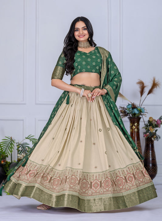Wedding wear printed chaniya choli online