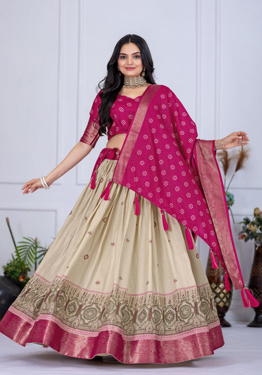 Pink color lichi lehenga choli USA