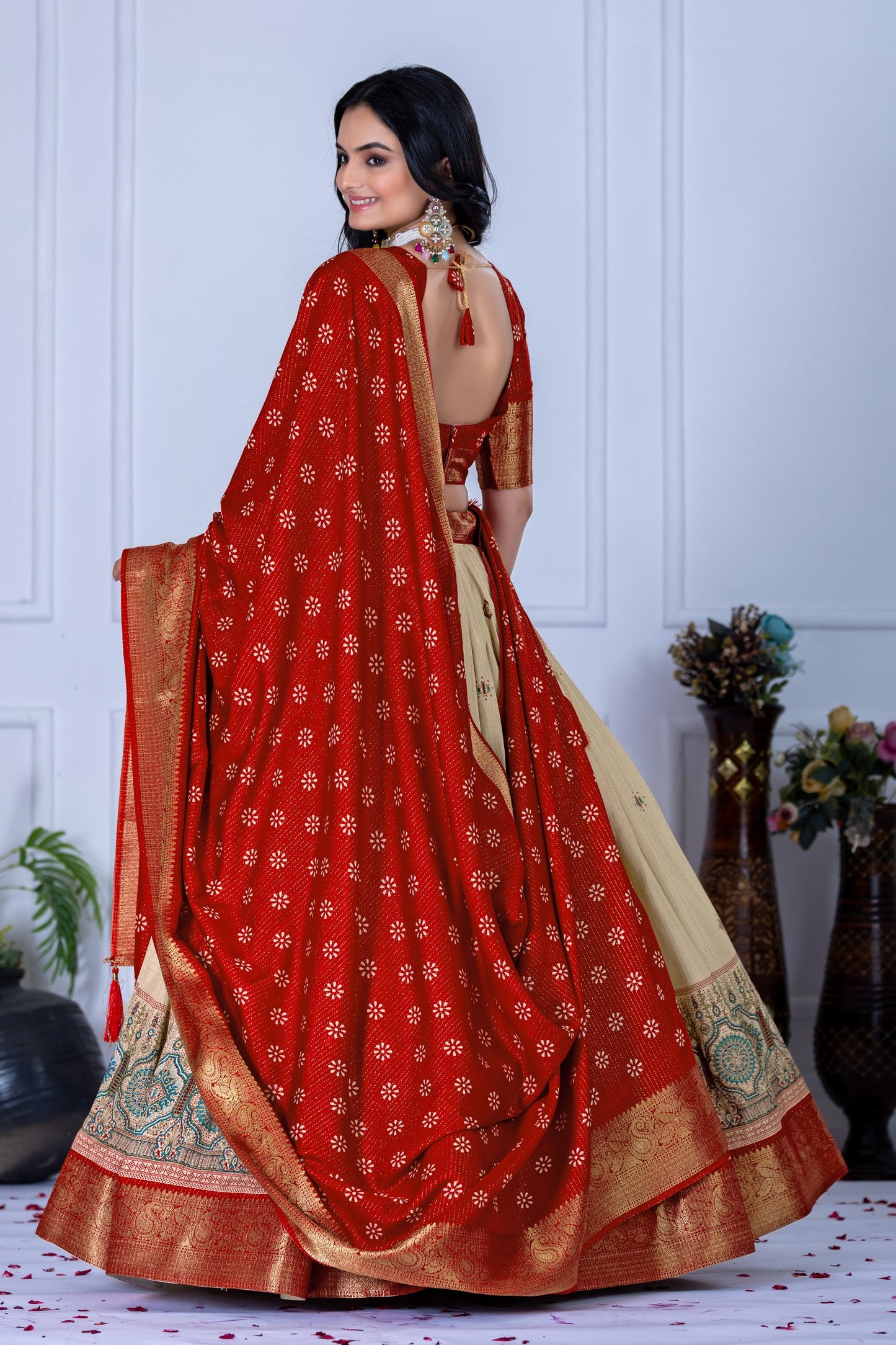 Wedding wear red color lehenga UK