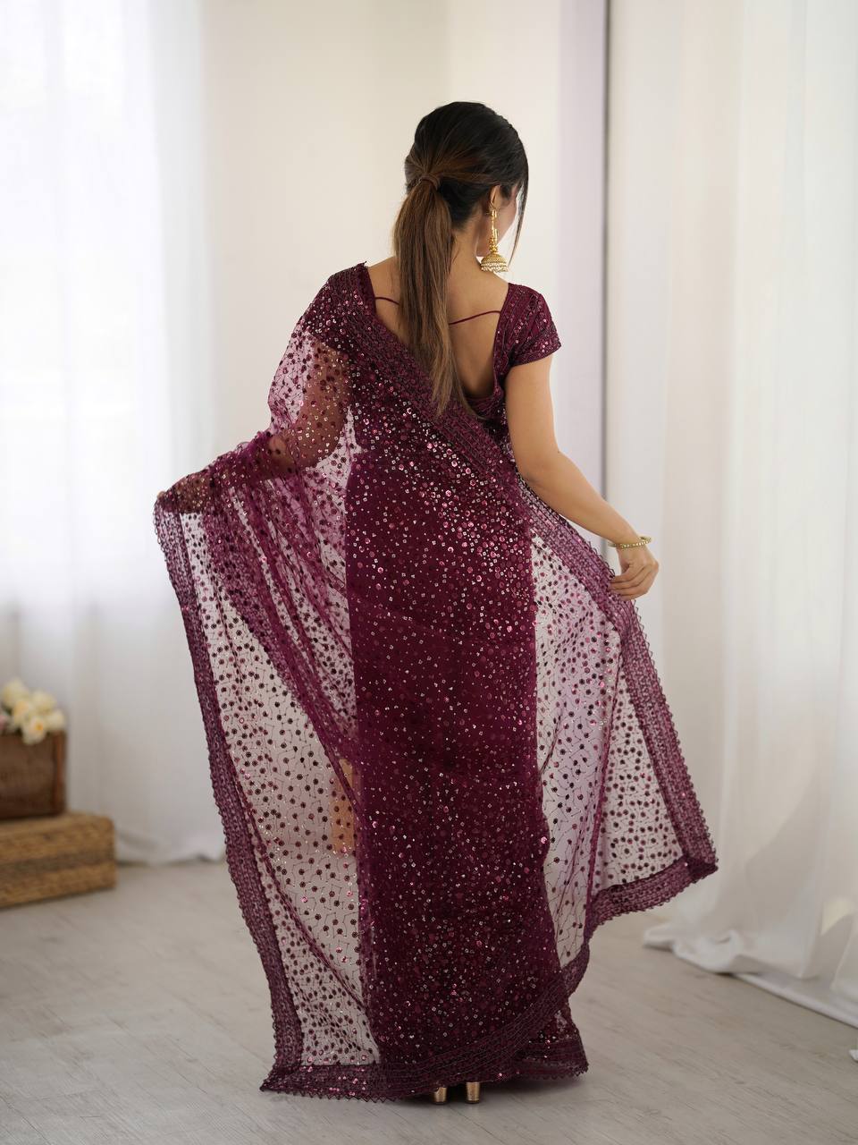 Engagement wear saree