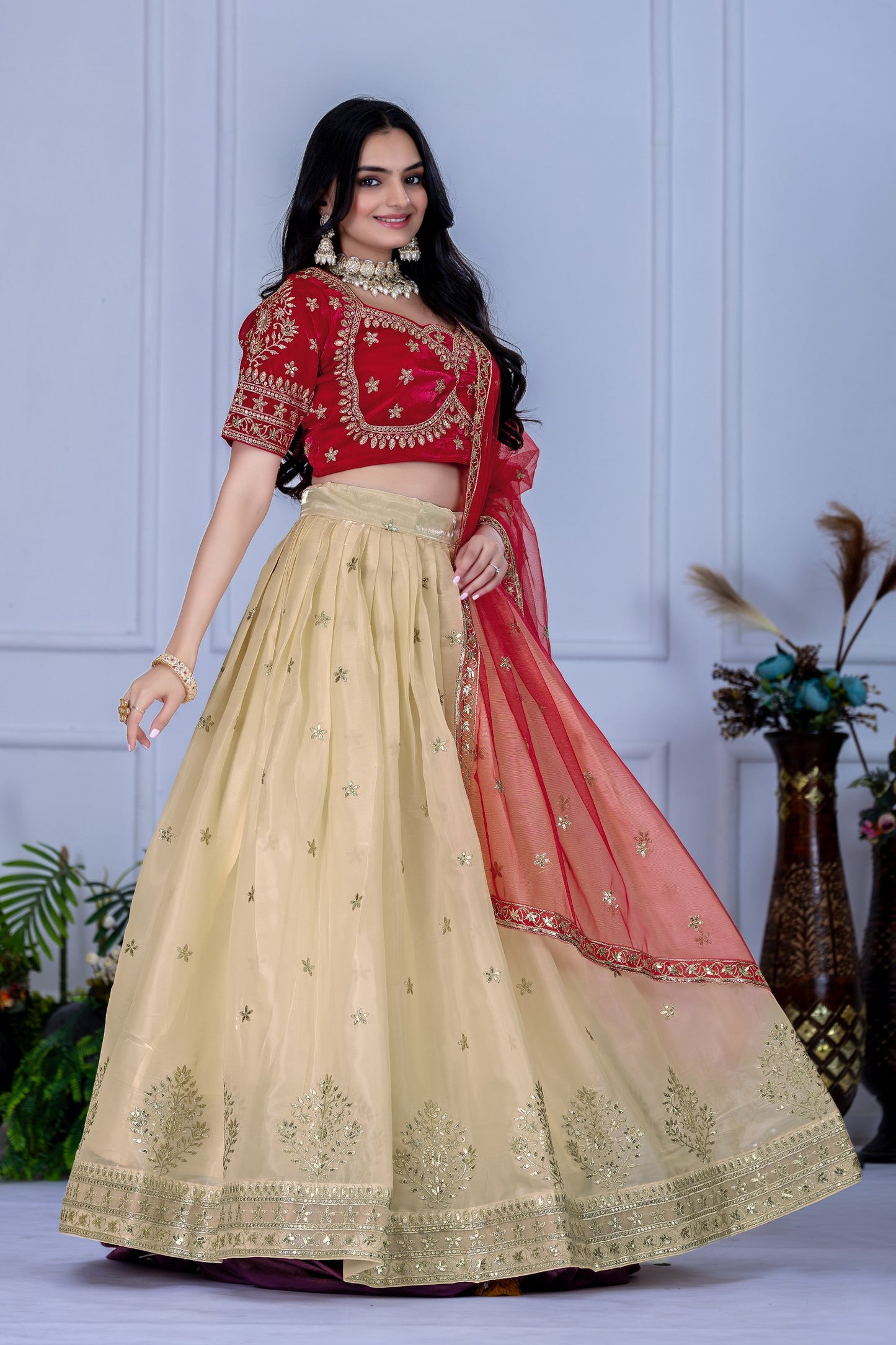 Off white jimmy choo lehenga choli USA