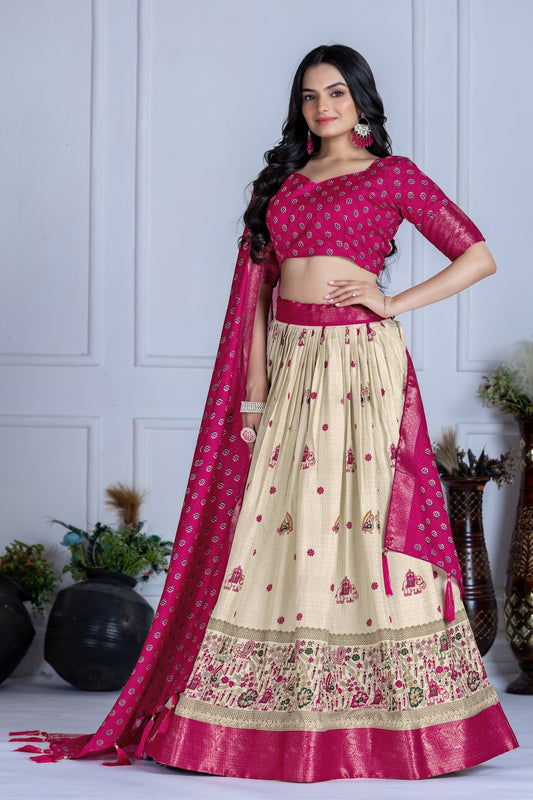 Pink color lichi lehenga choli USA