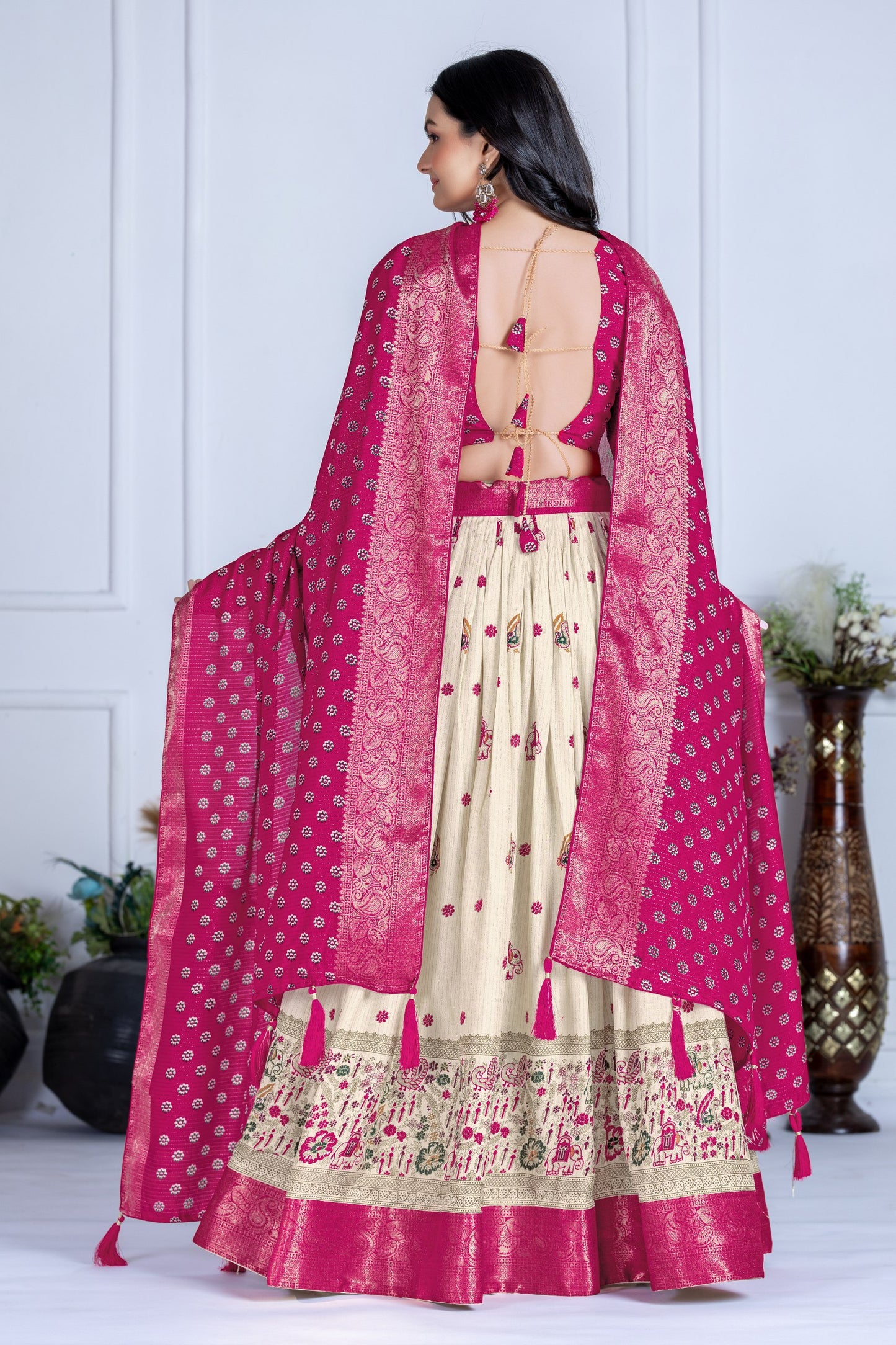 Pink color lehenga choli online shopping