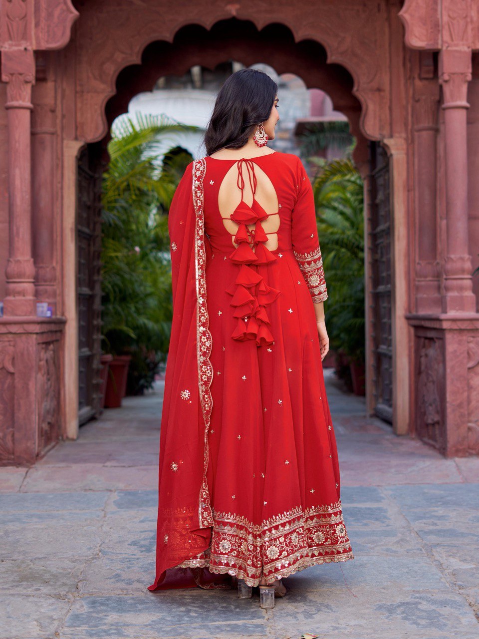 Red Gown party Wear