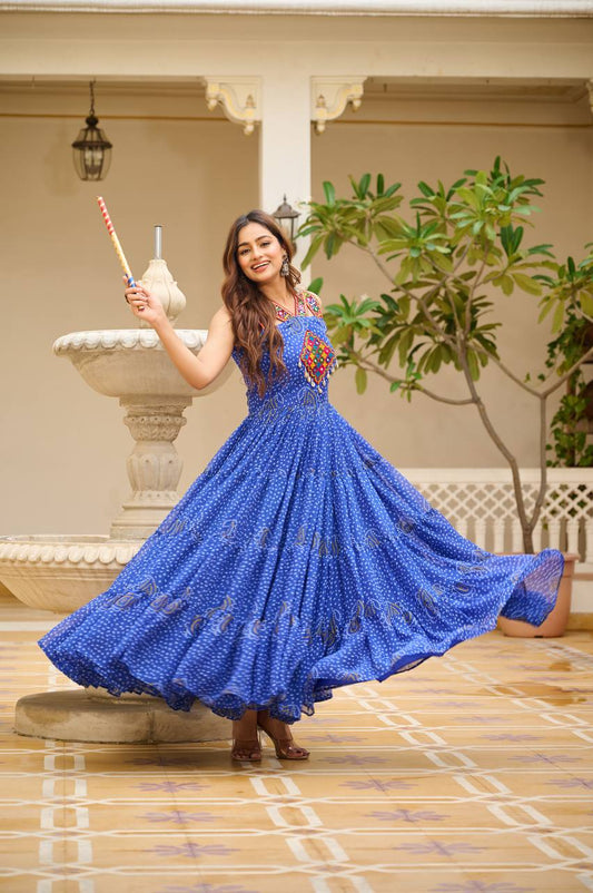 Navratri wear long gown for women