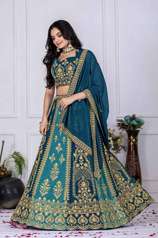 Wedding wear multi color chaniya choli price