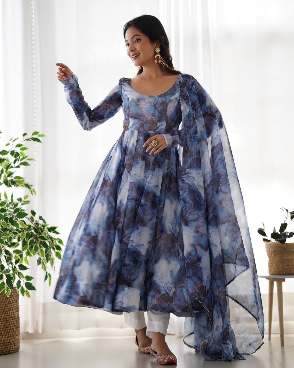 party wear printed gown uk