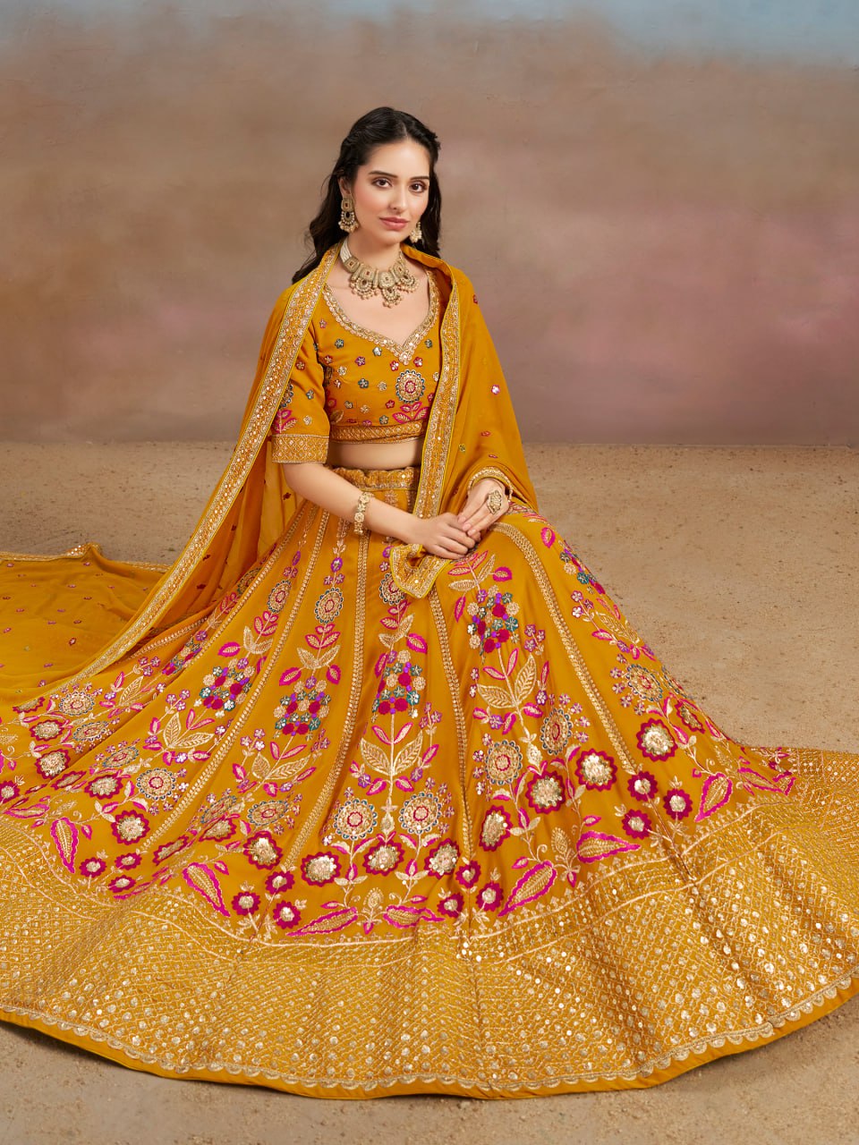 Wedding wear georgette chaniya choli USA