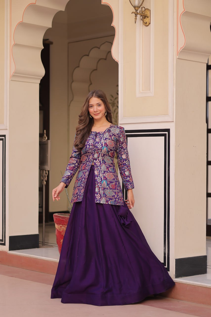 Purple lehenga for party