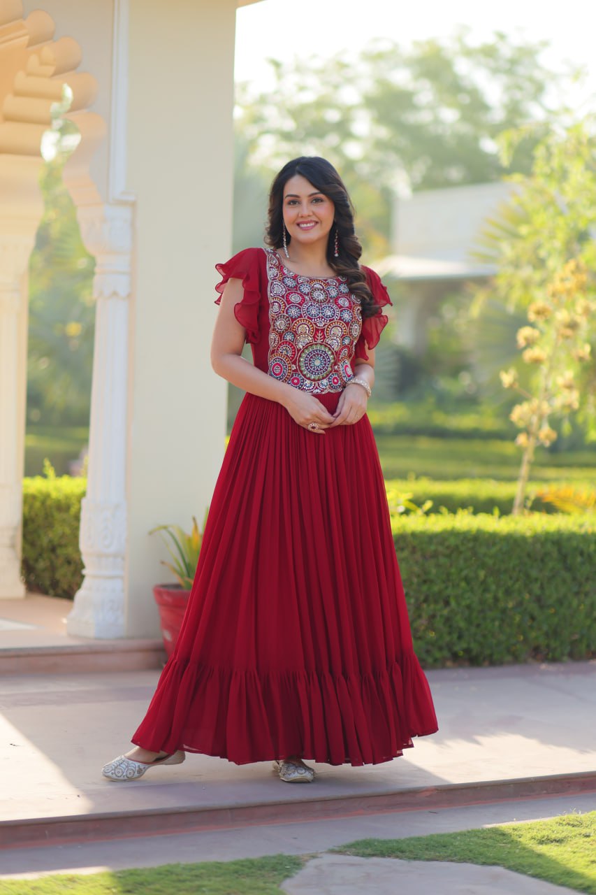 Wedding wear long dress