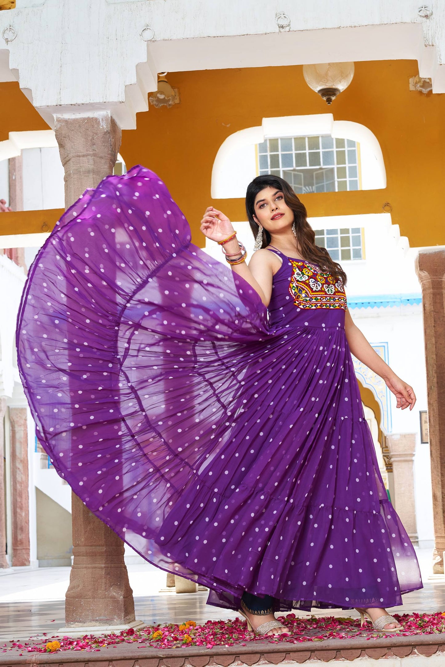 Garba wear stitched gown for women