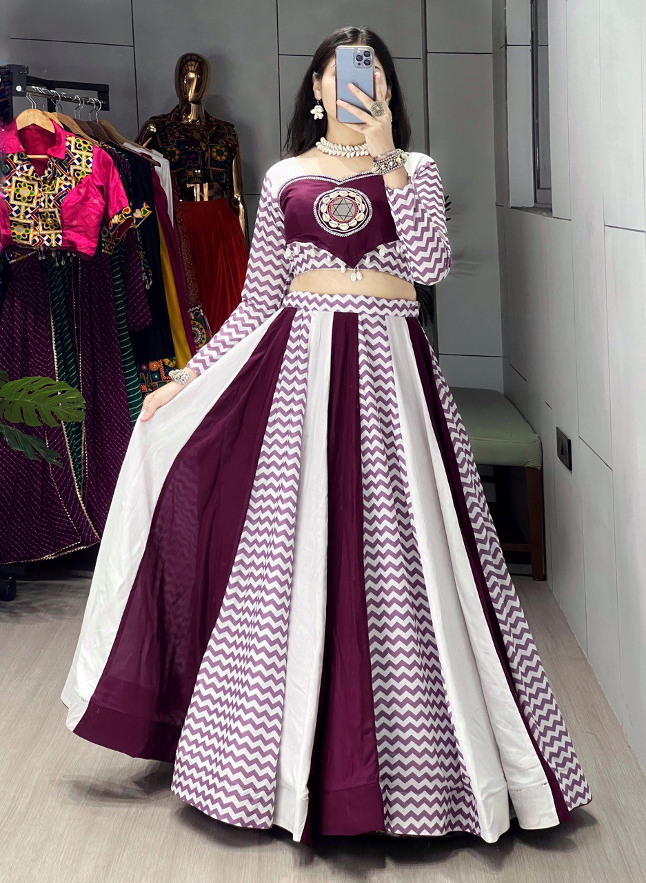 Wine color designer lehenga