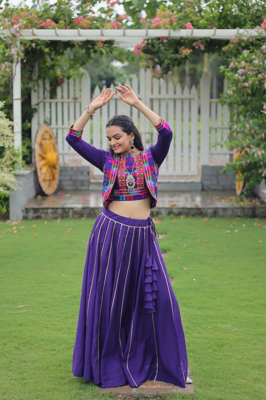 Purple chaniya choli for Wedding