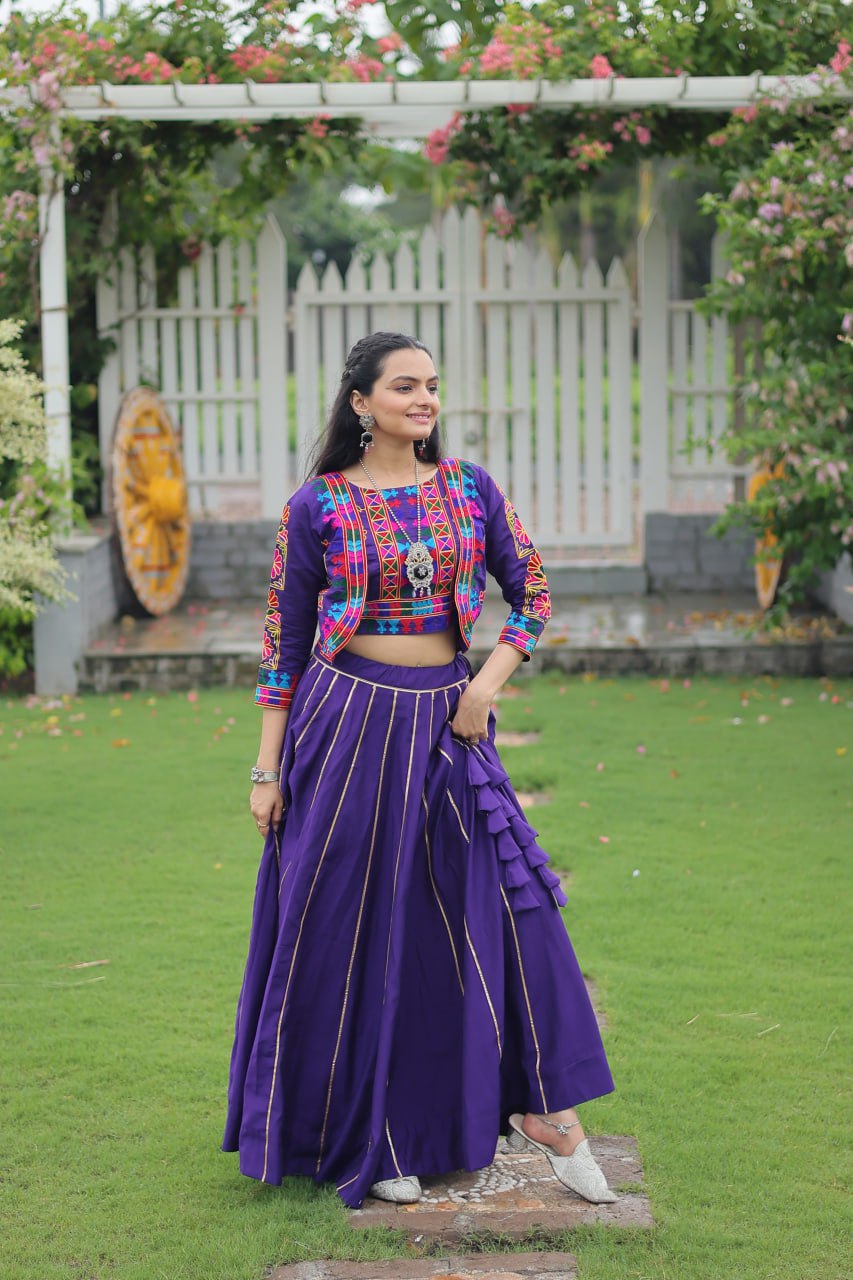Purple chaniya choli for Wedding