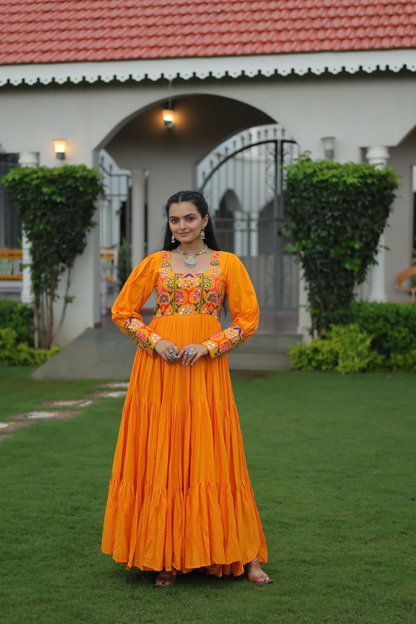 Garba wear rayon gown price