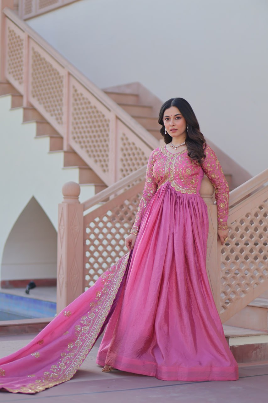 Reception wear traditional gown