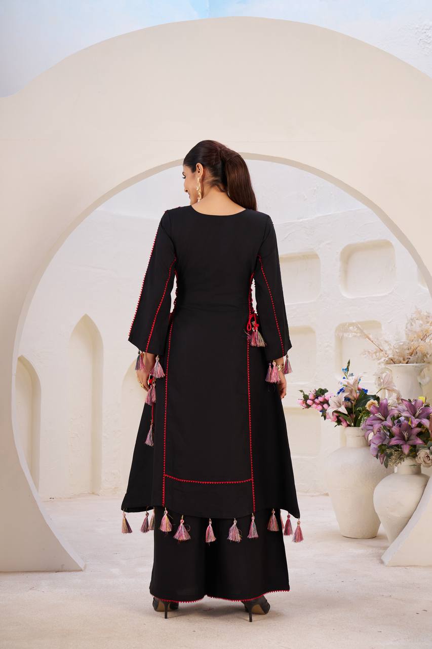 Black Sharara Suit For Wedding