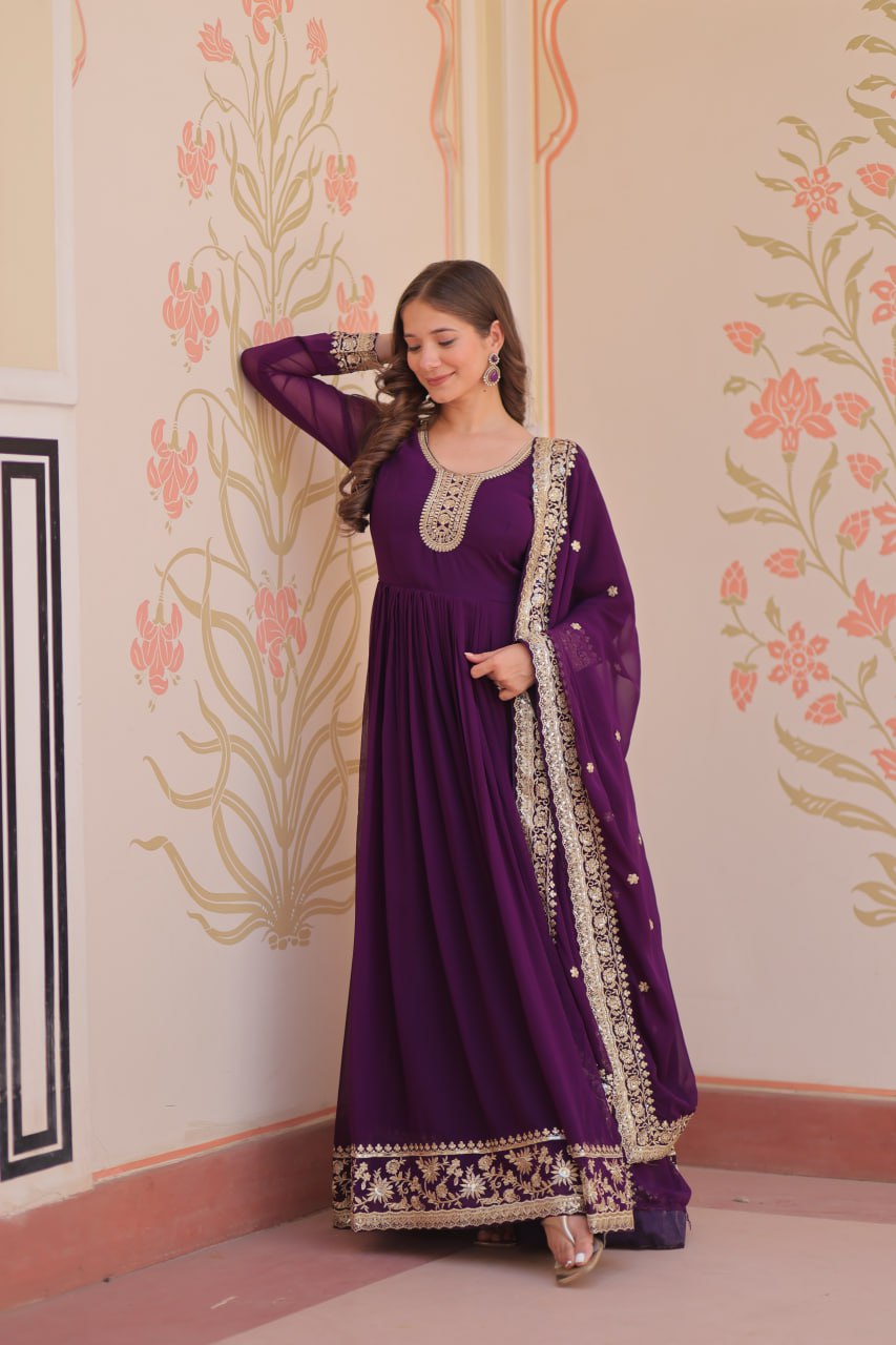Designer long gown for wedding USA