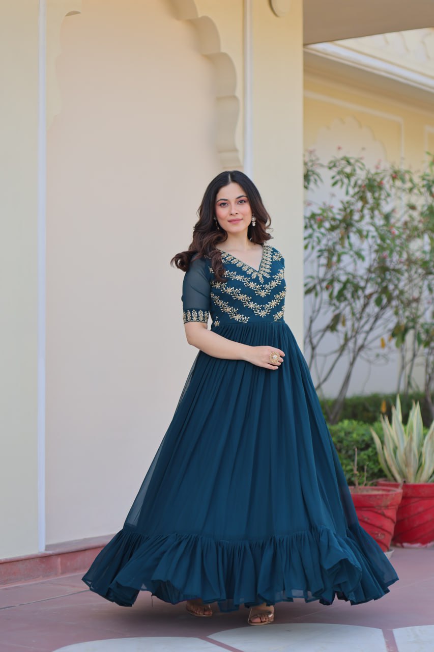 Maxi rama color gown for women