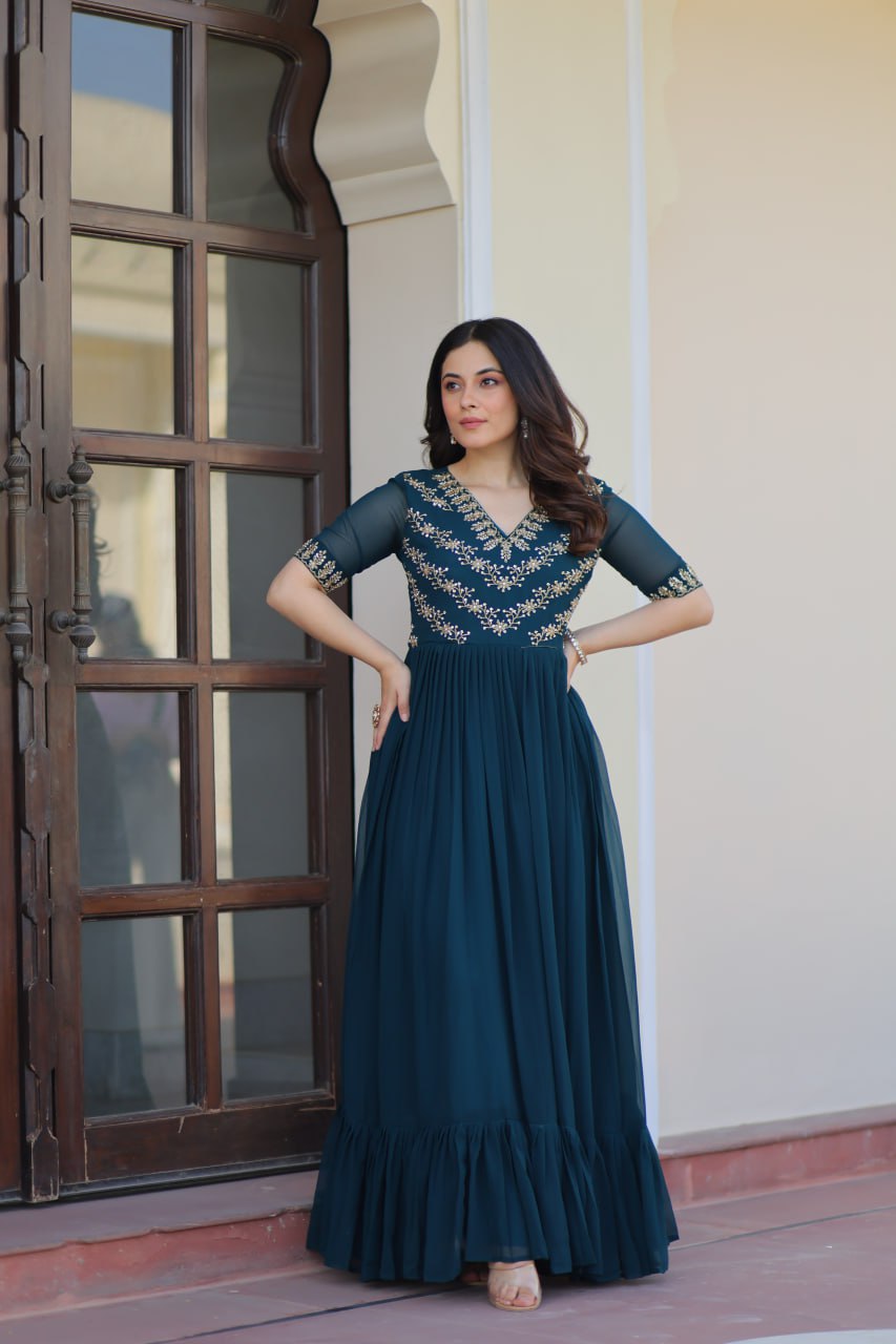 Rama faux blooming gown