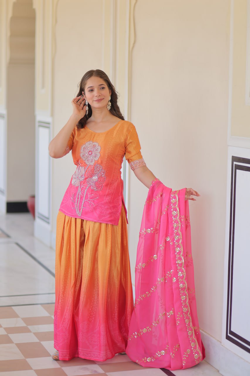 Pink Sharara Suit for Wedding