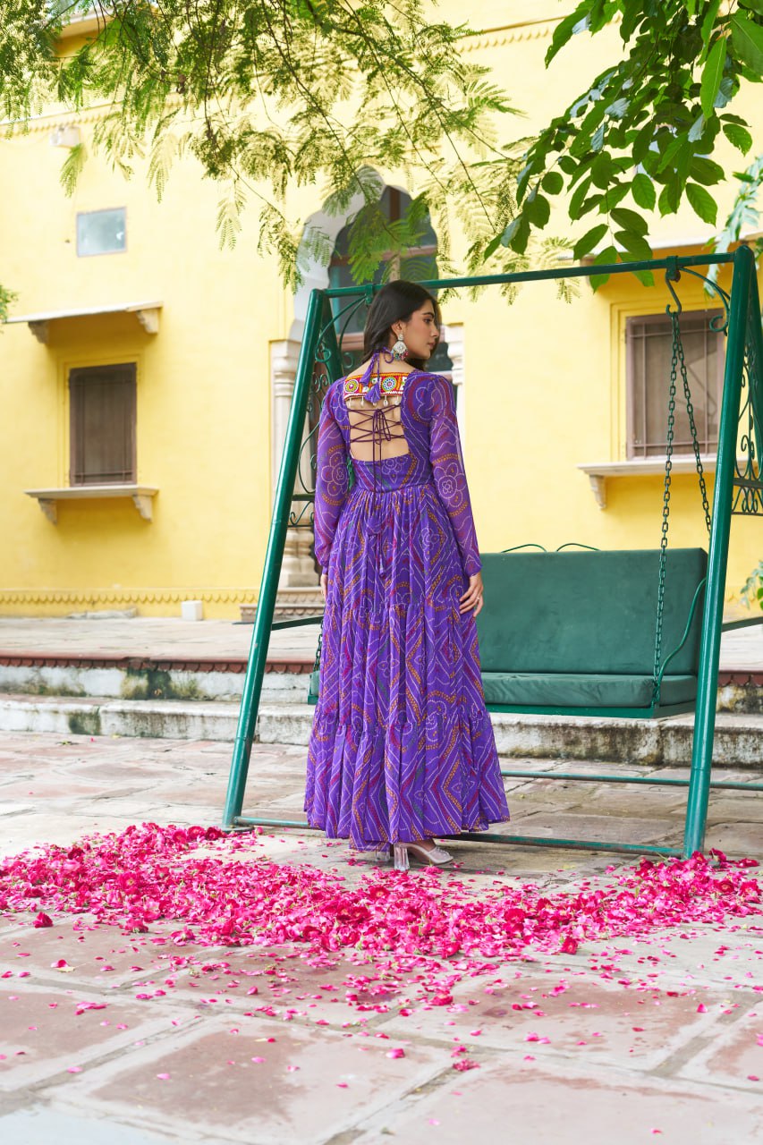Navratri special purple gown