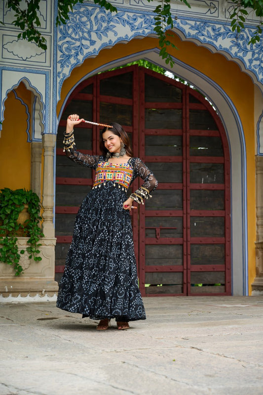 Navratri wear black gown