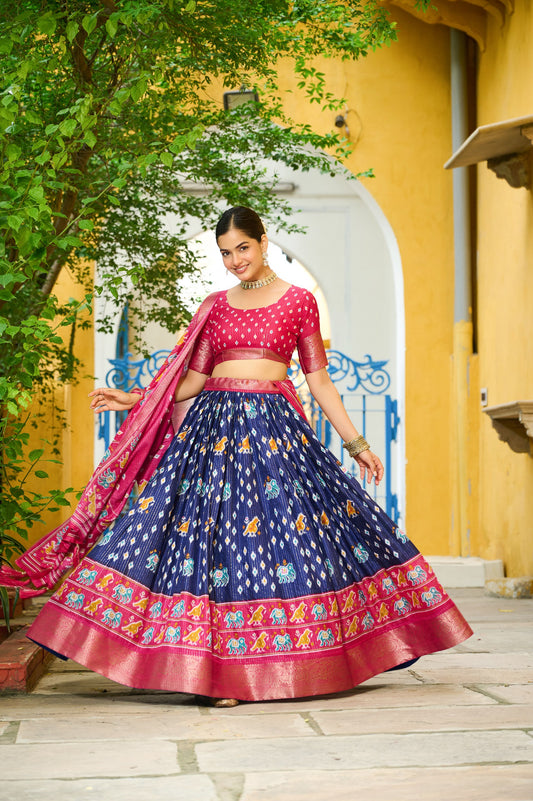 Blue color lichi ghagra choli for women online