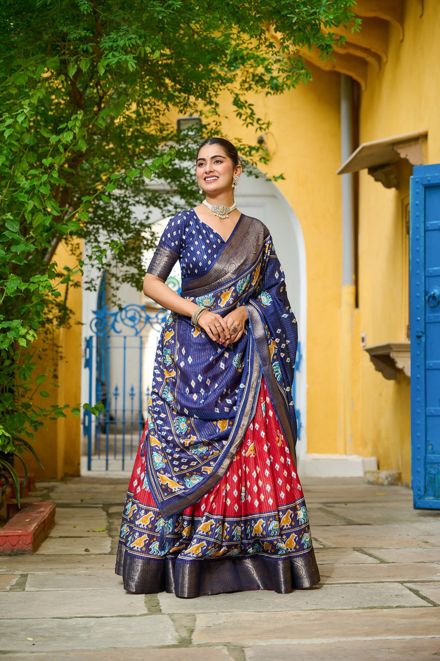 Red color lehenga choli