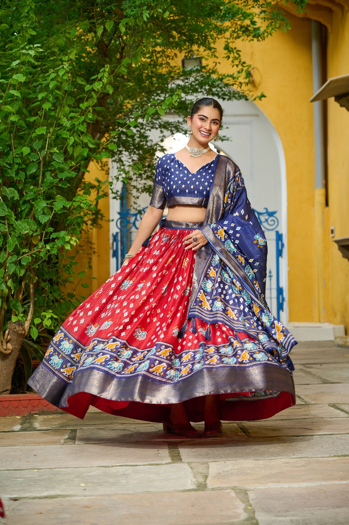 Party wear red lehenga in USA