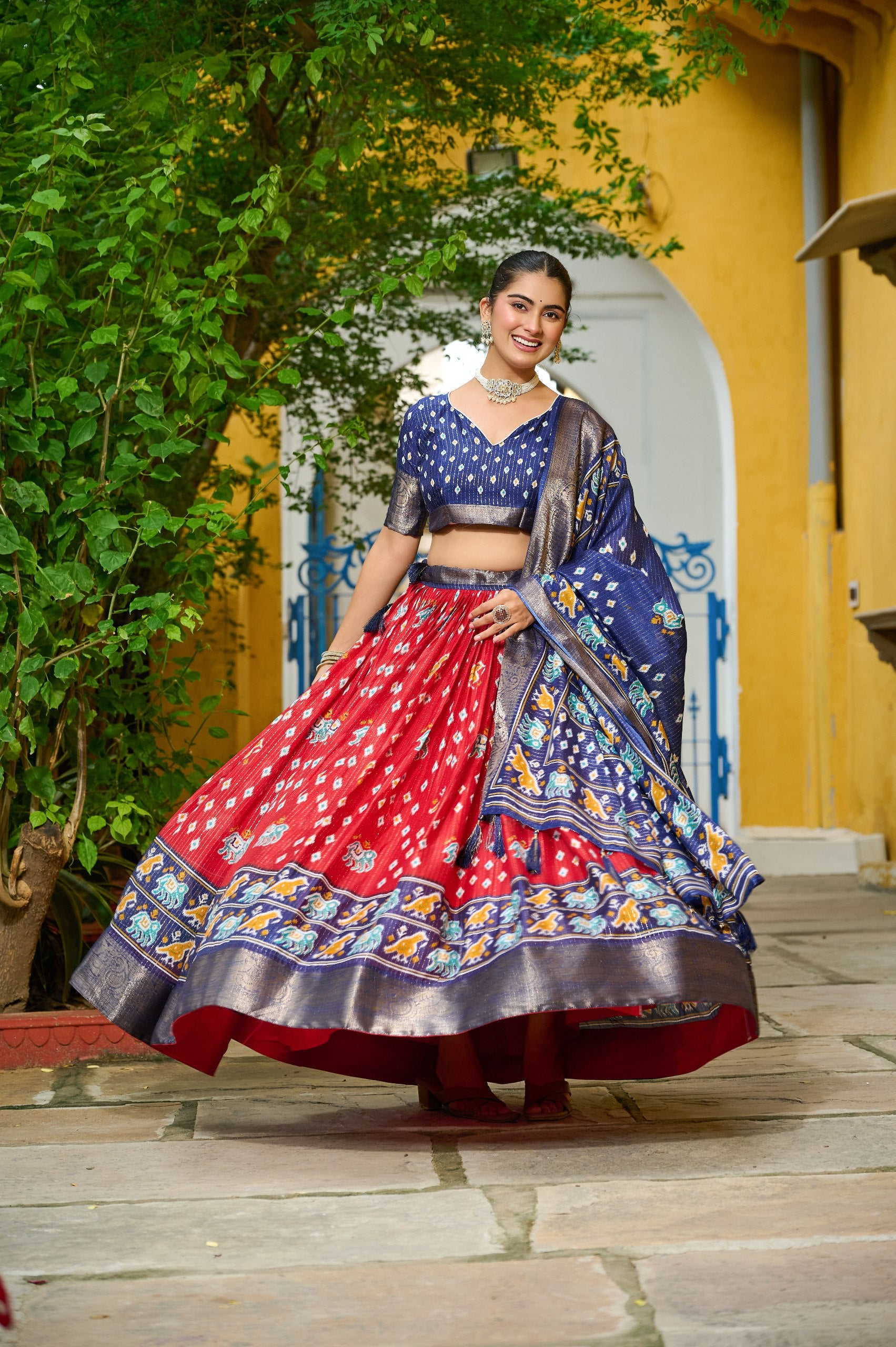 Party wear red lehenga in USA